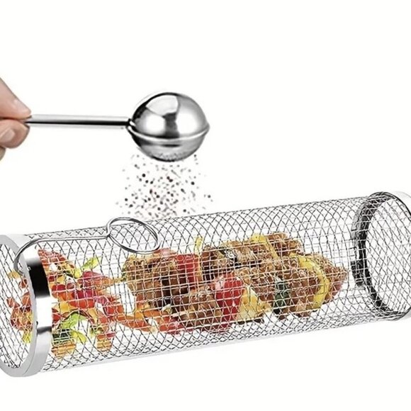 ❤️453 Stainless Steel BBQ Grill Cage Accessorie - Picture 1 of 7